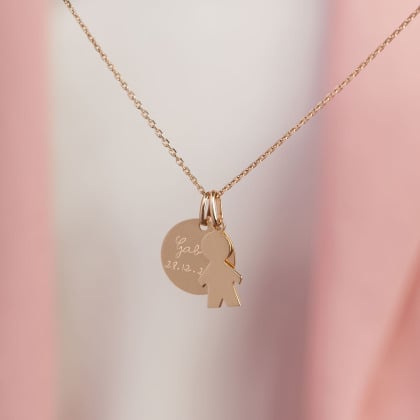 Personalised 9 Carat Gold Mummy Necklace merci maman
