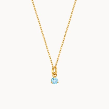Collier Pierre de naissance 9 carats Or fin 9 carats Merci Maman