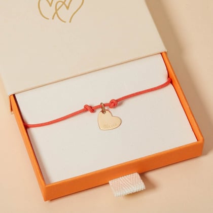 Bracciale personalizzato Cuore con nome in oro 9 carati merci maman