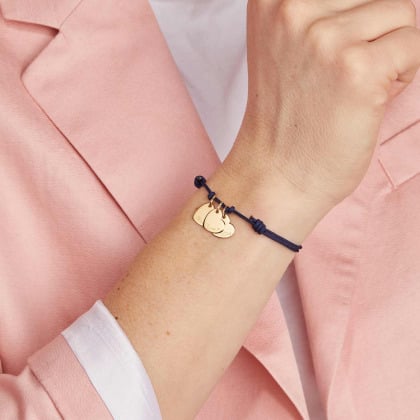 Bracciale personalizzato Cuore con nome in oro 9 carati merci maman