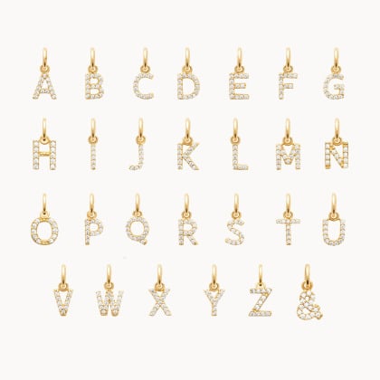 Buy a Mini Crystal Alphabet Charm merci maman
