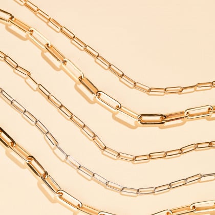 Collana a Catena Love Links placcato oro merci maman