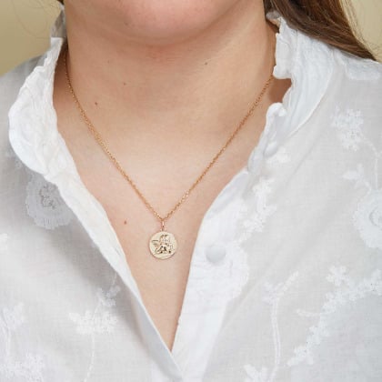 Angel Baptism Medallion Merci Maman