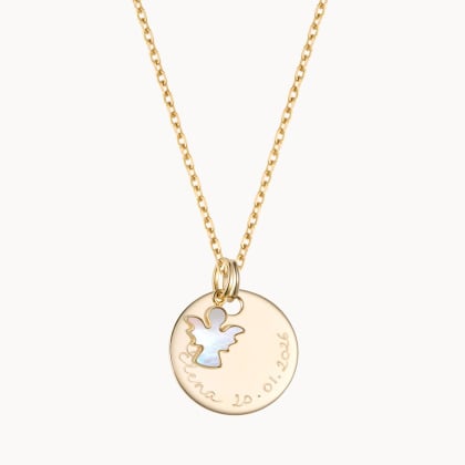 Personalised Angel Mom Necklace Merci Maman