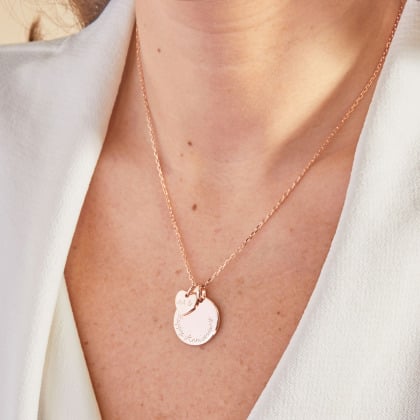 Personalised Anniversary Necklace gold plated mercimaman