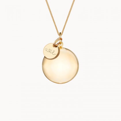 Personalised Harmony Pregnancy Necklace Merci Maman X Ilado gold plated merci maman