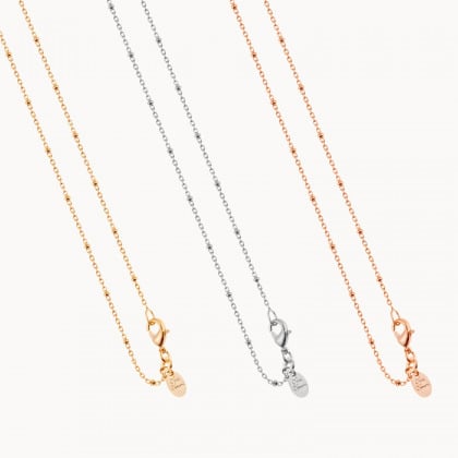 Chaîne Finition Boules plaqué or merci maman