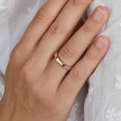 Bague de Naissance personnalisée plaqué or merci maman