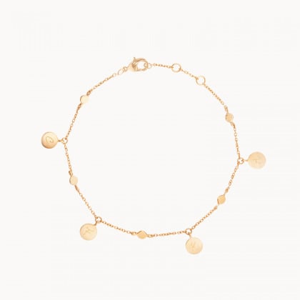 Bracelet Bohème personnalisé plaqué or merci maman