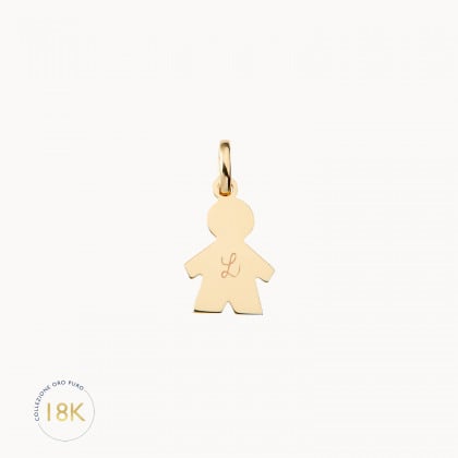 Charm personalizzato bambino in oro massiccio 18 carati merci maman