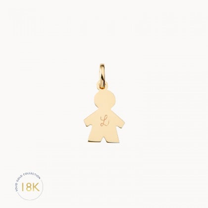 personalised 18 carat gold boy charm solid gold merci maman