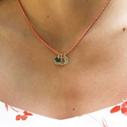 Collana personalizzata con Nome su catena intrecciata placcato oro merci maman