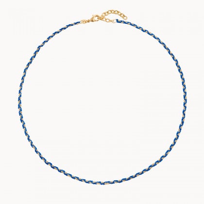 Geflochtene Halskette vergoldet merci maman