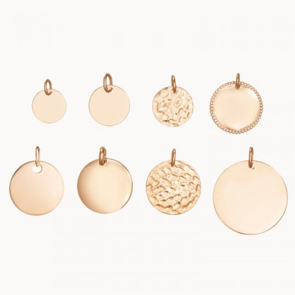 Kaufen Sie ein personalisierten Plättchen Charm vergoldet merci maman