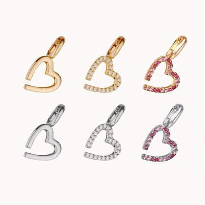 personalised heart charm merci maman