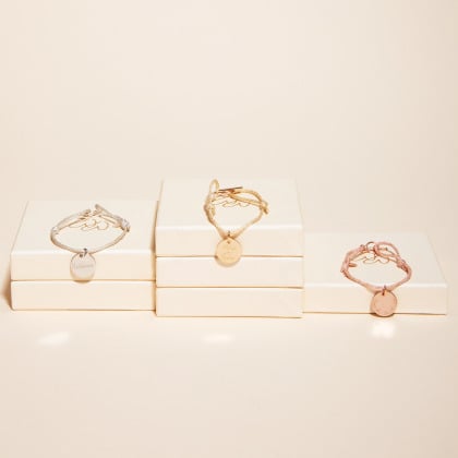 Pulsera personalizada Champion baño de oro merci maman