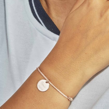 Pulsera personalizada Champion baño de oro merci maman