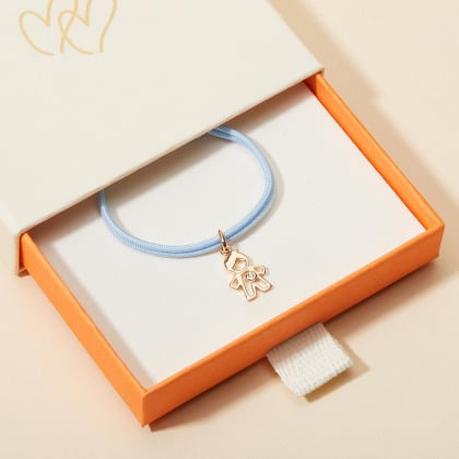 Mini pulsera personalizada infantil de cristal Niño baño de oro merci maman