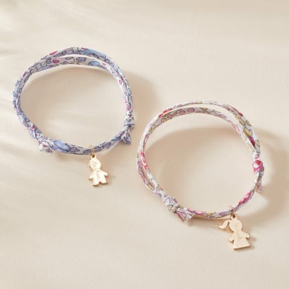 Pulsera personalizada Liberty Niño baño de oro merci maman