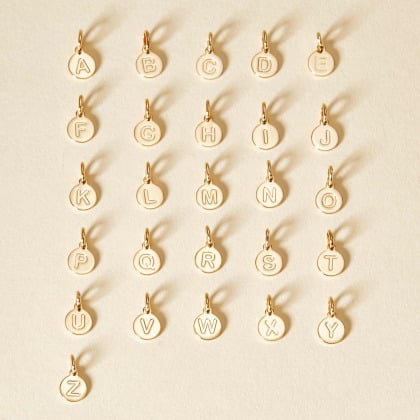 Collier Personnalisé Pendentif Lettre pour enfants plaqué or merci maman