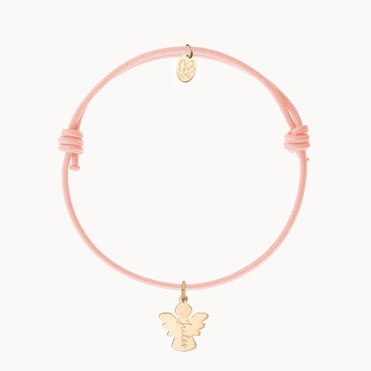 Personalised Angel Braid Bracelet  gold plated merci maman
