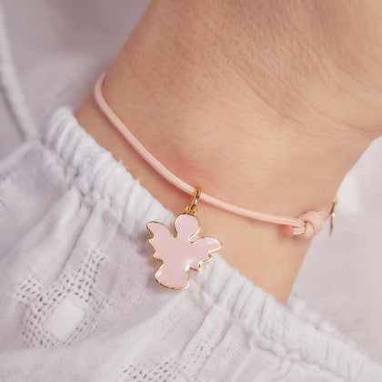 Bracelet Personnalisé en Émail Rose ou Turquoise merci maman