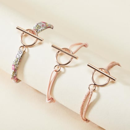 Glitzerndes T-Bar Armband vergoldet merci maman