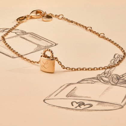 Bracelet Cadenas personnalisé plaqué or merci maman