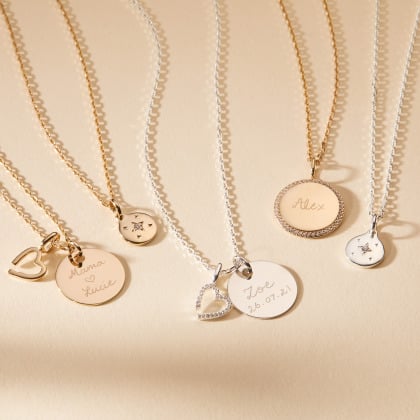 Collier M Cristal personnalisé