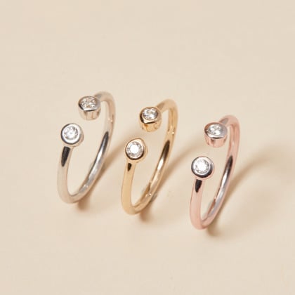 Anello solitario Cristallo