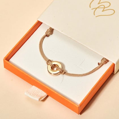 Pulsera personalizada Unión en cristal baño de oro merci maman