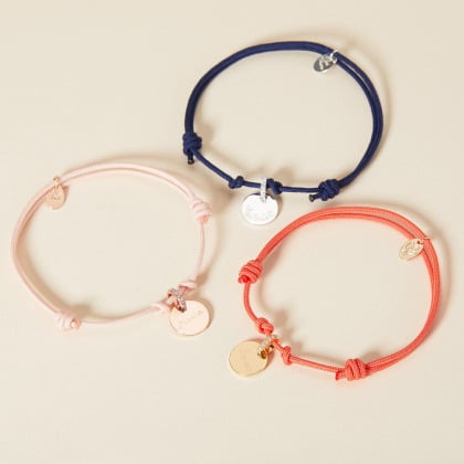 Pulsera personalizada Cristal con nombre Baño de oro Merci Maman