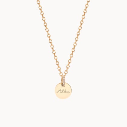 Collier personnalisé Prénom Cristal Plaqué Or Merci Maman