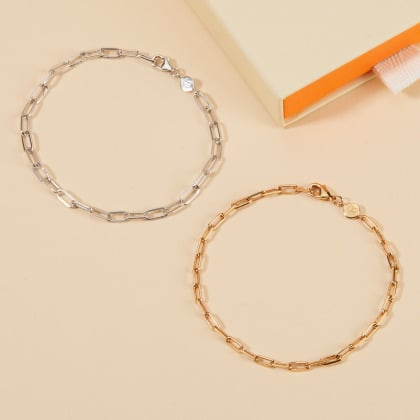 Dainty Love Links Gliederarmband vergoldet merci maman