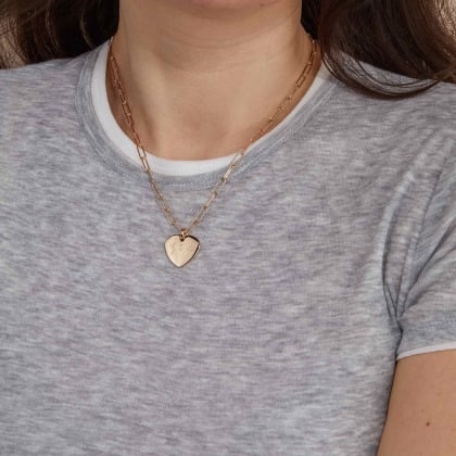 Personalisierte Dainty Love Links Herz Halskette