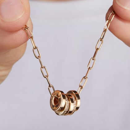 Personalisierte Dainty Love Links Unity Halskette | Merci Maman