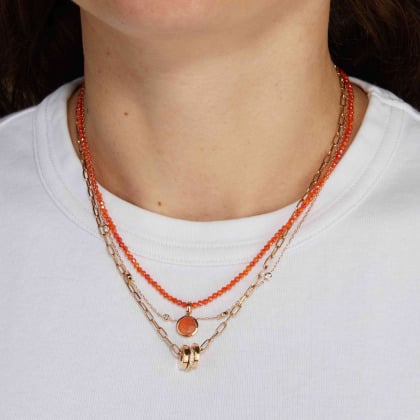 Personalisierte Dainty Love Links Unity Halskette | Merci Maman