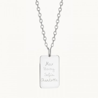 Collier Army personnalisé pour homme argent merci maman