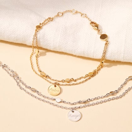 Bracelet personnalisé Double Chaîne