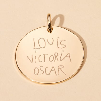 grand collier personnalisé plaqué or merci maman