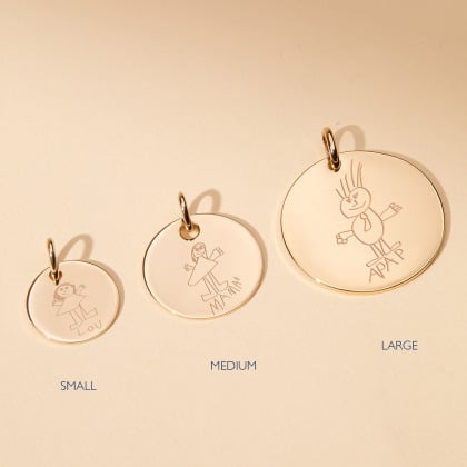 personalised medium handwriting necklace gold plated merci maman