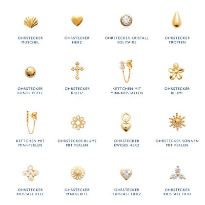 Ohrstecker vergoldet merci maman