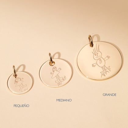 collar personalizado grande baño oro merci maman