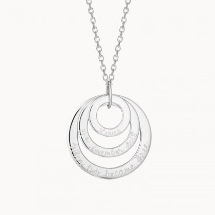 Collier personnalisé Eternity Trio en argent merci maman