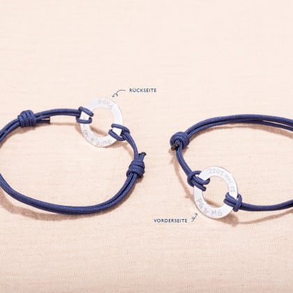 Personalisiertes Armband mit Ewigkeitsring für Männer