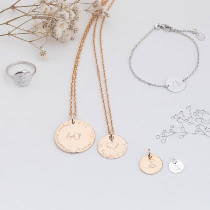 Personalised Small Floral Alphabet Necklace