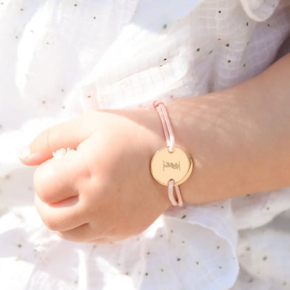Pulsera personalizada de cordón Alfabeto Floral