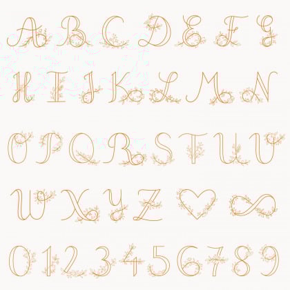 Personalised Small Floral Alphabet Necklace