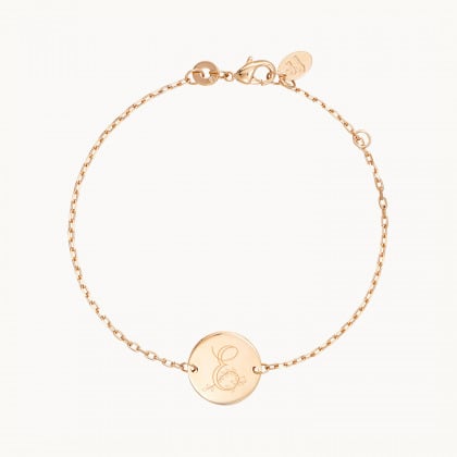 Bracelet Alphabet Floral sur Chaîne personnalisé