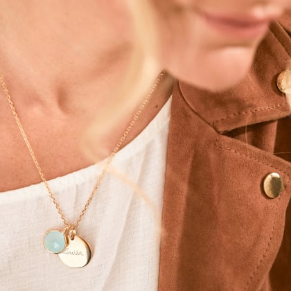 Collana Personalizzata con Calcedonio Acqua